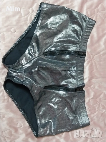 S Мъжки боксер в сребристо с цип , снимка 4 - Бельо - 53791205