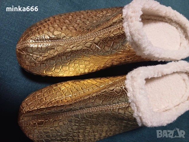 Домашни пантофи с пух., снимка 4 - Пантофи - 53080973