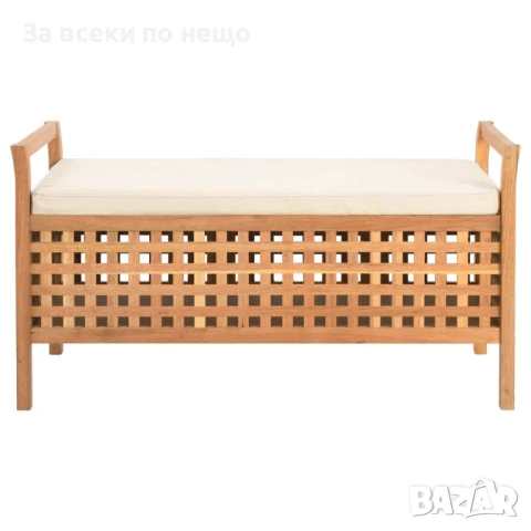 Пейка за съхранение, 93x49x49 см, орех масив Код P836, снимка 3 - Дивани и мека мебел - 50833723