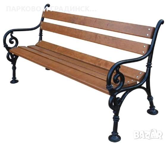 Паркова пейка Виена, снимка 2 - Градински мебели, декорация  - 53135441