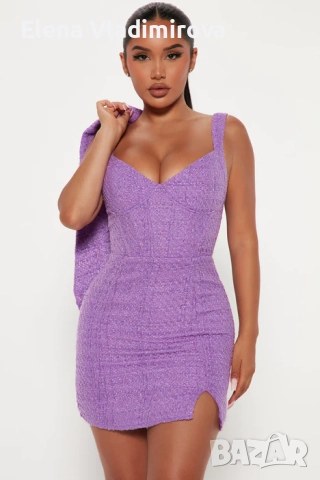 FASHION NOVA Комплект От Туид - Рокля и Сако