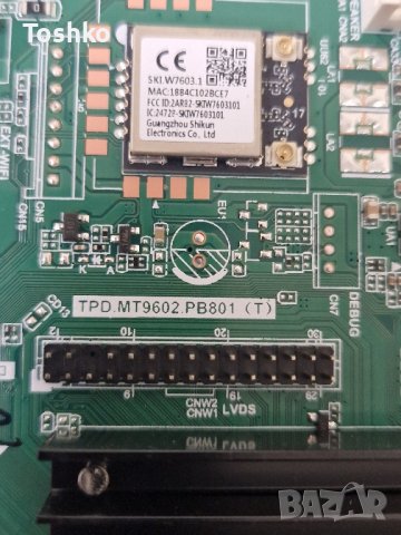 Main board TPD.MT9602.PB801(T) TV TESLA 43M325BFS PANEL T430HVN01, снимка 2 - Части и Платки - 44146449