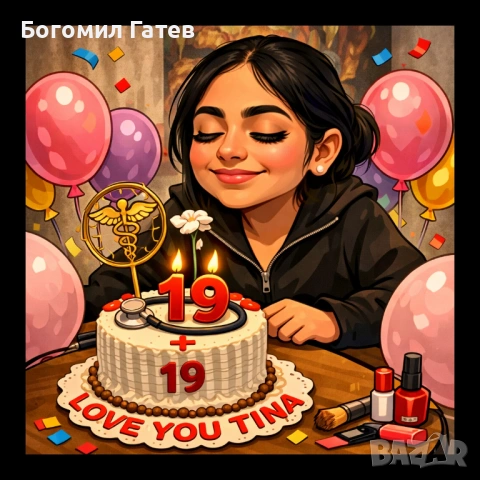 Карикатура за рожден ден – дигитален файл за принтиране