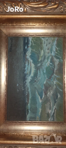 Дионисий Дионисиев-Дион "Бурно море" , снимка 4 - Картини - 53642016