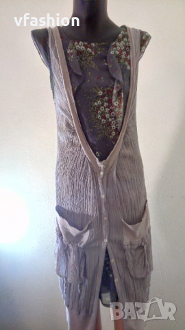 Ефирна дамска жилетка /дълъг елек/, снимка 4 - Елеци - 36368476