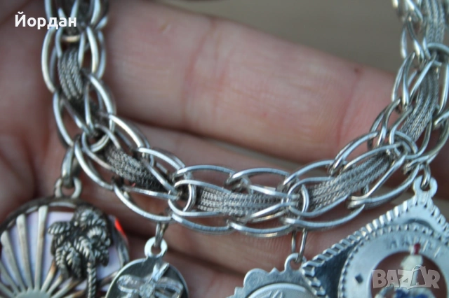 Сребърна гривна , снимка 6 - Гривни - 53636900