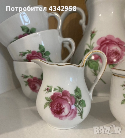 Oscar Schaller. Vintage комплект за кафе.1935-1950 г. Бавария, снимка 2 - Антикварни и старинни предмети - 52882011