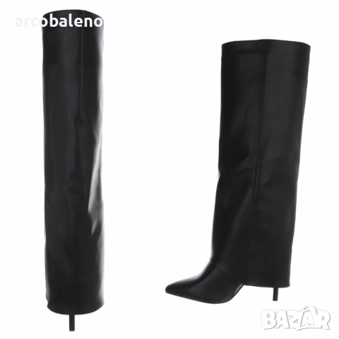 Дамски ботуши на висок ток от еко кожа, 2цвята , снимка 11 - Дамски ботуши - 52529898