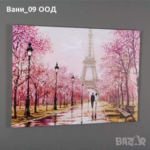 Деко пано "Влюбени в Париж"