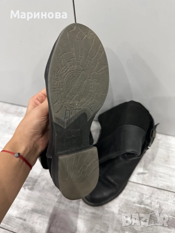 Черни ботуши от естествена кожа, снимка 5 - Дамски ботуши - 52627090