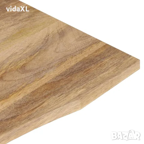 vidaXL Плот за бюро с извивка 100x80x2,5 см грубо мангово дърво масив, снимка 6 - Бюра - 56147325