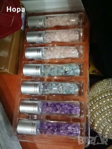 Рол - он шишенца с Аметист, Флорит и Розов Кварц , снимка 2 - Други - 35873027