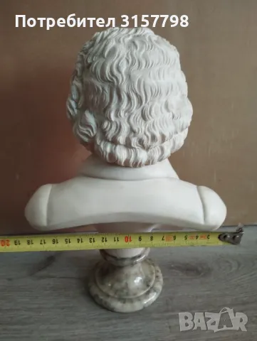 Бюст на Бетовен, снимка 4 - Антикварни и старинни предмети - 48080250