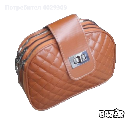 Елегантна дамска ежедневна чанта с три прегради 20х15х8 см., снимка 2 - Чанти - 44760200