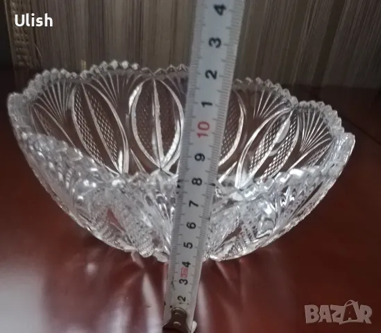 Кристална купа бонбониера, снимка 4 - Чинии - 49047898