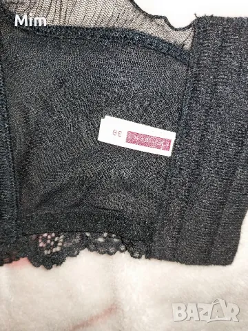 Desiree 38 S Черен дантелен колан за жартиери , снимка 2 - Бельо - 47921499