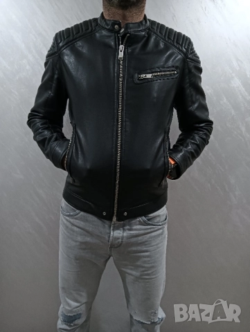 Кожени якета Zara , снимка 4 - Якета - 52433348