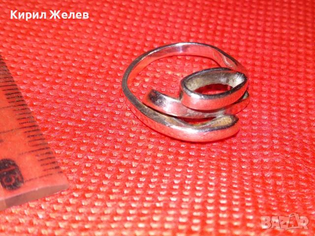 СТИЛЕН АЖУРЕН АРТ СРЕБЪРЕН ПРЪСТЕН СРЕБРО 925 РЪЧНА БИЖУТЕРСКА ИЗРАБОТКА 43181, снимка 6 - Пръстени - 44610425