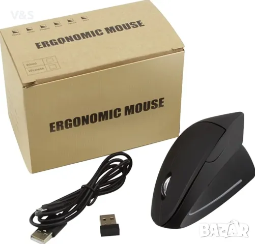 5-то поколение безжична вертикална ергономична оптична мишка, Jelly Comb, акумулаторна 2.4G безжична, снимка 7 - Клавиатури и мишки - 47840996