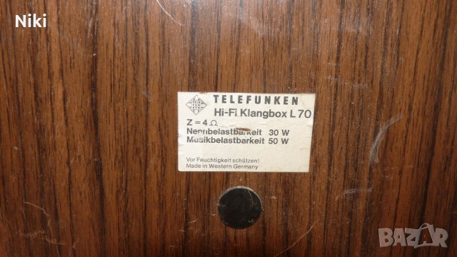  Стари тонколони TELEFUNKEN L 70, снимка 11 - Тонколони - 40958453