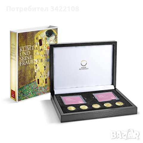 "Климт и неговите жени”: комплект от 5 златни монети по 10 грама в качество Proof , снимка 2 - Нумизматика и бонистика - 53194544