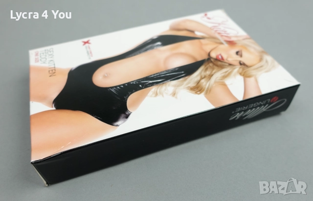 Kitten by Allure Lingerie one size (M/L) еротично ново боди с кожен/мокър ефект, снимка 5 - Бельо - 52958846