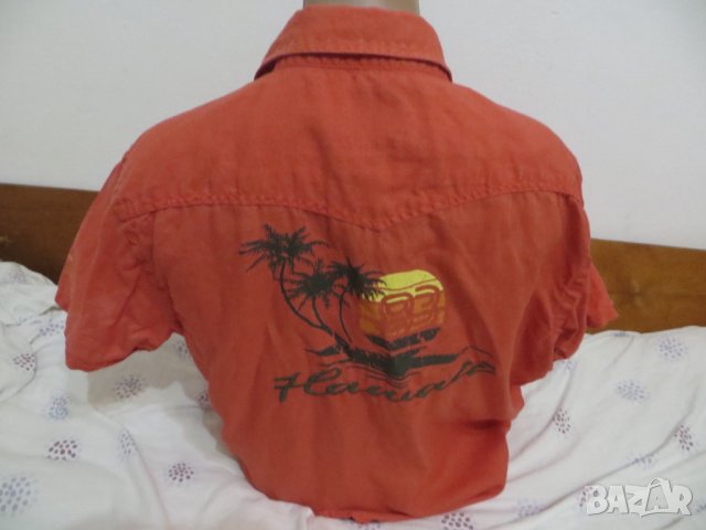 Мъжка риза с къс ръкав от лен Angelo Litrico, снимка 3 - Ризи - 41314075