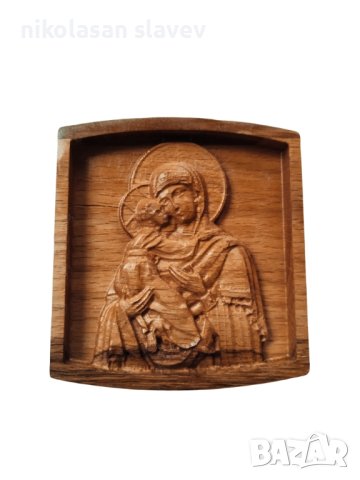 Икона Света Богородица-дърворезба, снимка 1 - Икони - 44261207