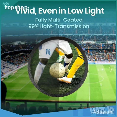 12x42 HD мощен бинокъл с адаптер за телефон и статив, супер ярък BAK4 водоустойчив, снимка 6 - Екипировка - 50501925