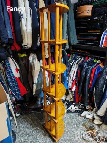 Ъглова етажерка, чам 170 см, снимка 4 - Етажерки - 49199657