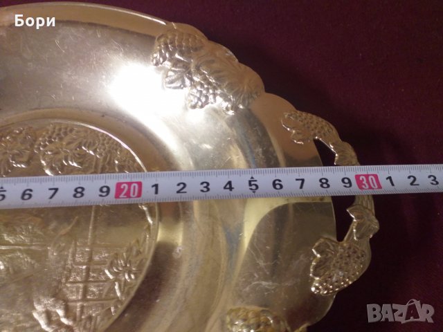 Стара руска метална чиния/фруктиера, снимка 8 - Чинии - 34595428