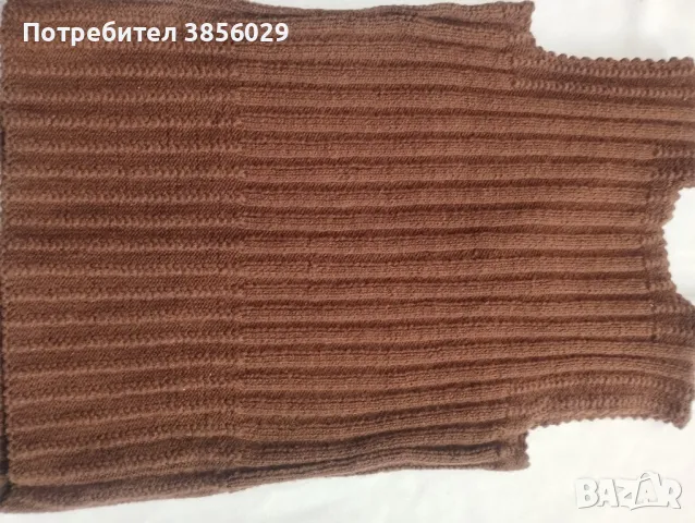 плетен елек от чиста вълна, снимка 2 - Елеци - 49024929