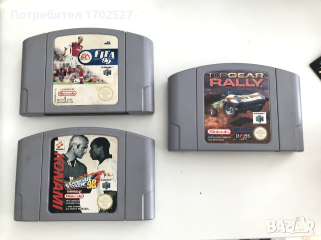 Fifa 99, ISS 98 и Top Gear Rally за Nintendo 64 (лот)