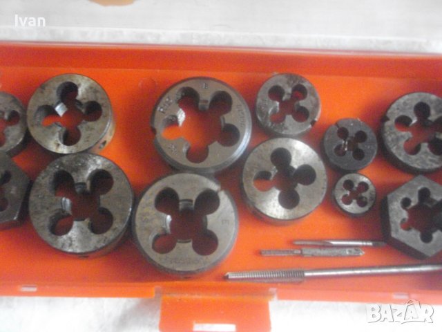 Плашки/Метчици За Външни/Вътрешни Резби-Старо Качество-Комплект 35 Части До М12/Комплект 15бр-До М16, снимка 4 - Други инструменти - 41357734