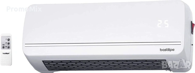 Електрическа печка Bastilipo CS-2000 2000 W духалка с Керамичен нагревател отоплител за стена, снимка 2 - Отоплителни печки - 53154033