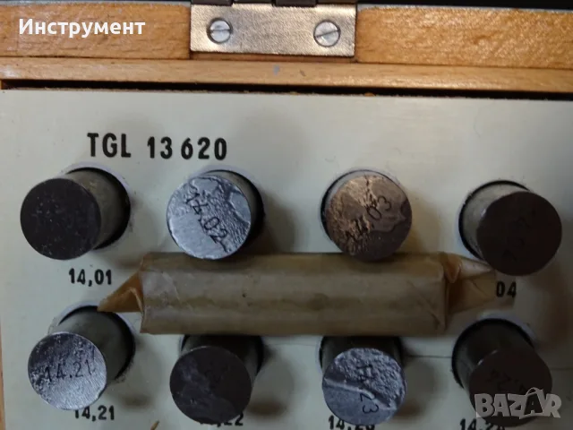 Комплект прецизни цилиндрични измервателни щифтове DDR VEB SCHMALKALDEN TGL 13620 LMW 10-20mm, снимка 2 - Други инструменти - 55769956