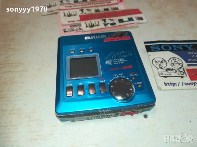 AIWA AM-F75 MINIDISC-MADE IN JAPAN 0510241848, снимка 2 - Ресийвъри, усилватели, смесителни пултове - 47474366
