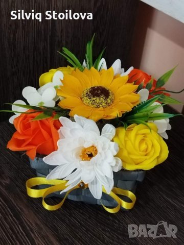 🌼🌼Ново🌼🌼Слънчев свеж букет със сапунени цветя, снимка 2 - Подаръци за жени - 41926871