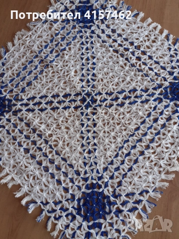 Старинна покривка-ръчна изработка памук 60/60см