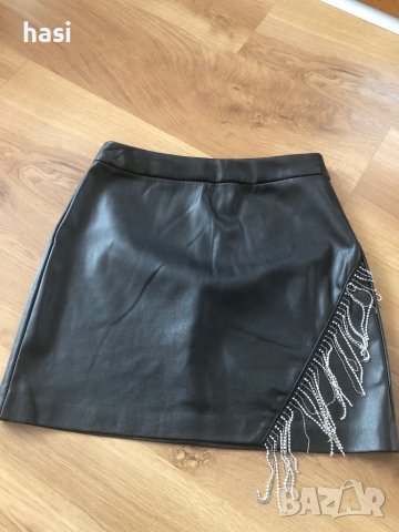 Кожена черна пола Calliope, снимка 2 - Поли - 39550977