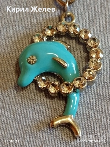 Ключодържател Делфин инкрустиран с кристали много красив стилен дизайн 25233, снимка 3 - Други - 52263724