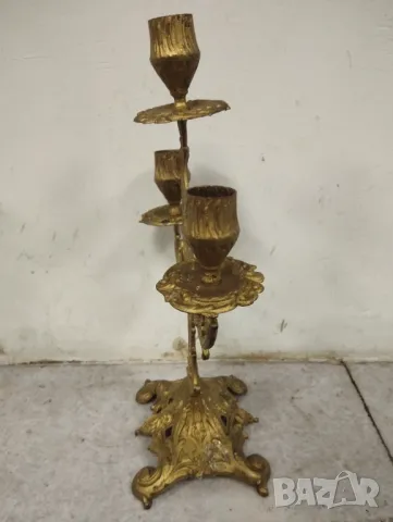 Бароков свещник, снимка 5 - Други ценни предмети - 47487072