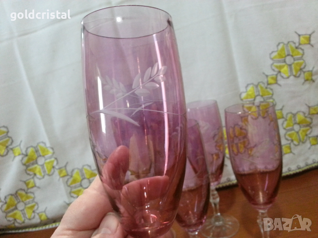 Ретро кристални чаши , снимка 4 - Антикварни и старинни предмети - 44810669