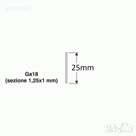 Игли за пневматичен такер 25мм, снимка 2 - Железария - 34747622