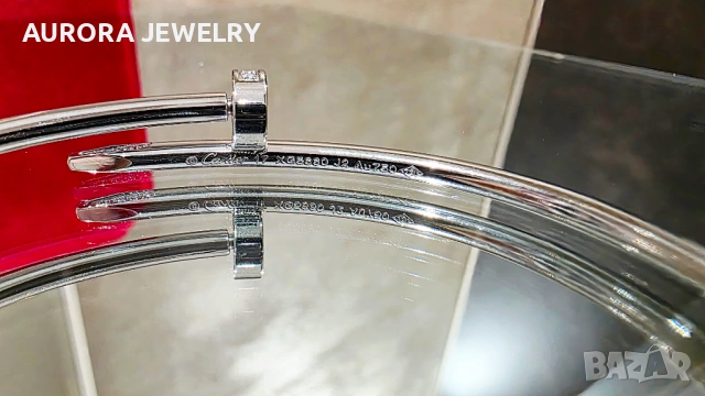 CARTIER Nail Juste un Clou Silver Small Thin Diamonds Гривна Пирон, снимка 7 - Гривни - 53148749