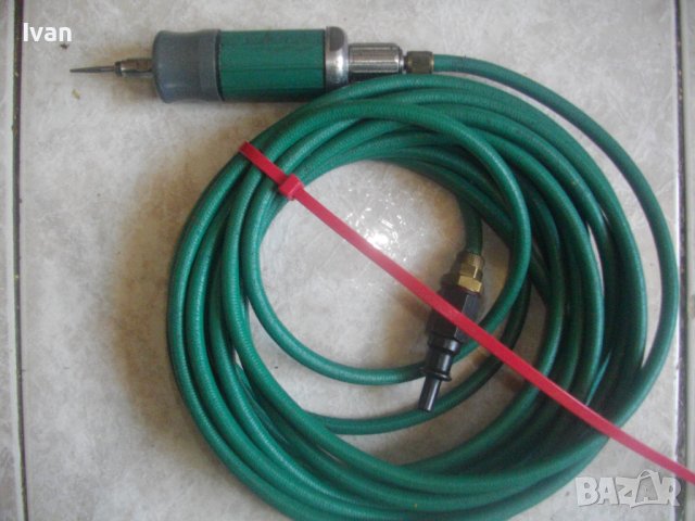 Пневматична Немска Старо Качество-Мини Дрелка-Шлифовалка-С Маркуч и Диамантено Острие-Отлична-6 bar, снимка 2 - Диамантени и режещи инструменти - 41597021