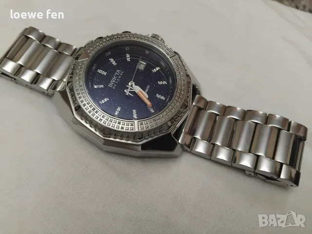 Invicta Akula Automatic Автоматик с истински диаманти по безела и циферблата! 54 мм каса!, снимка 2 - Мъжки - 56154848