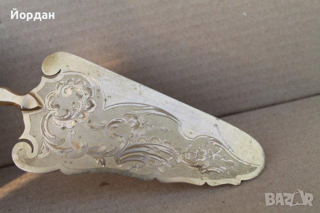Лъжици за торта 19-ти век сребърна дръжка , снимка 13 - Антикварни и старинни предмети - 42291475