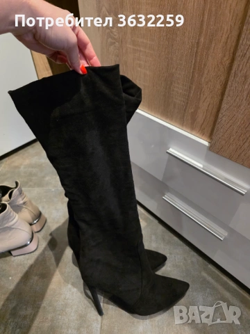 Велурени боруши, снимка 3 - Дамски ботуши - 53301316