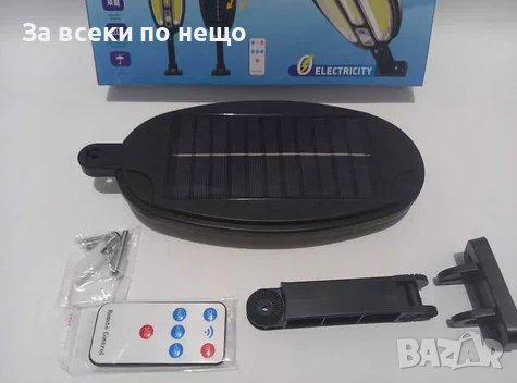 Соларна сензорна лампа с дистанционно управление, IP65, снимка 8 - Соларни лампи - 39699732